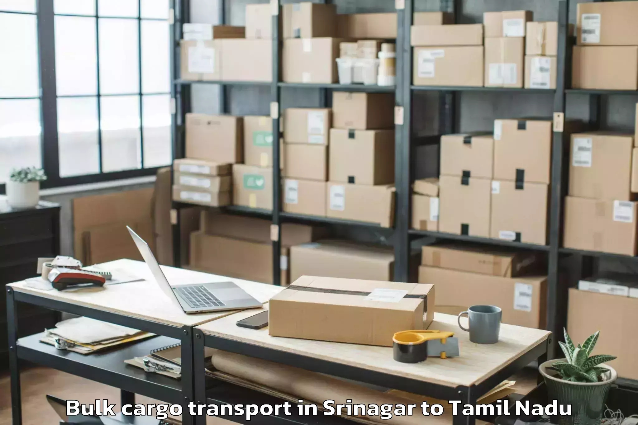 Book Srinagar to Valparai Bulk Cargo Transport